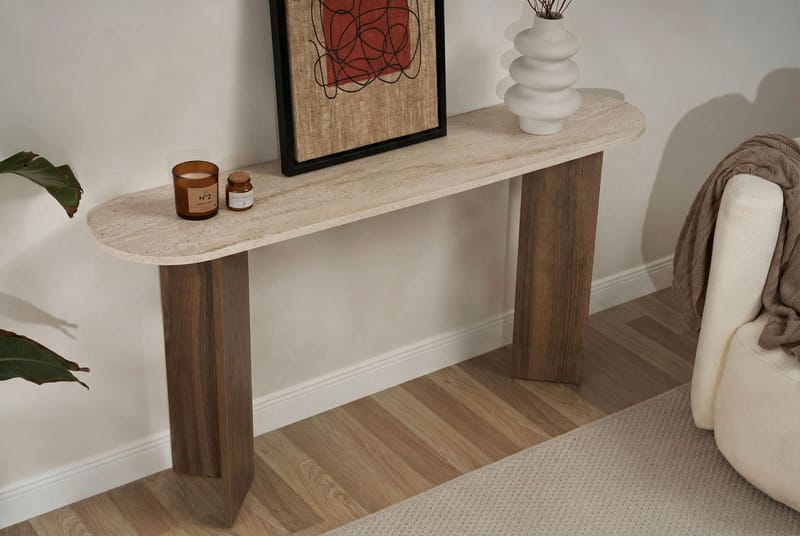 Yeno Skjenk 150x75x35 cm - Travertin, Venezia valnøtt - Oppbevaring - Oppbevaringsmøbler - Sideboard & skjenker