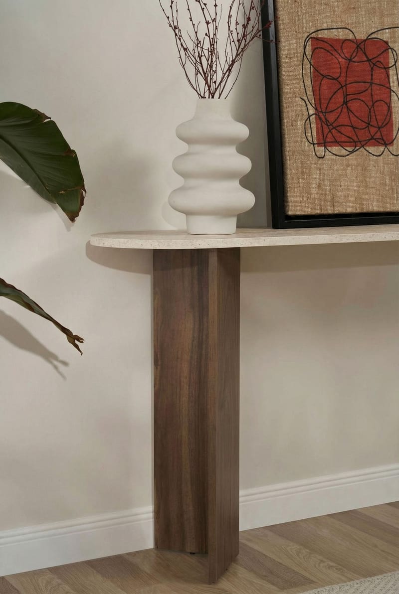 Yeno Skjenk 150x75x35 cm - Travertin, Venezia valnøtt - Oppbevaring - Oppbevaringsmøbler - Sideboard & skjenker
