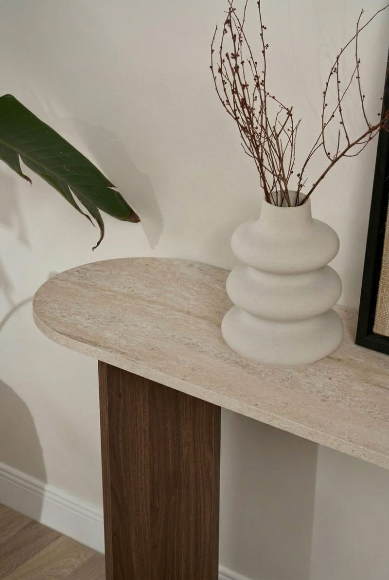 Yeno Skjenk 150x75x35 cm - Travertin, Venezia valnøtt - Oppbevaring - Oppbevaringsmøbler - Sideboard & skjenker