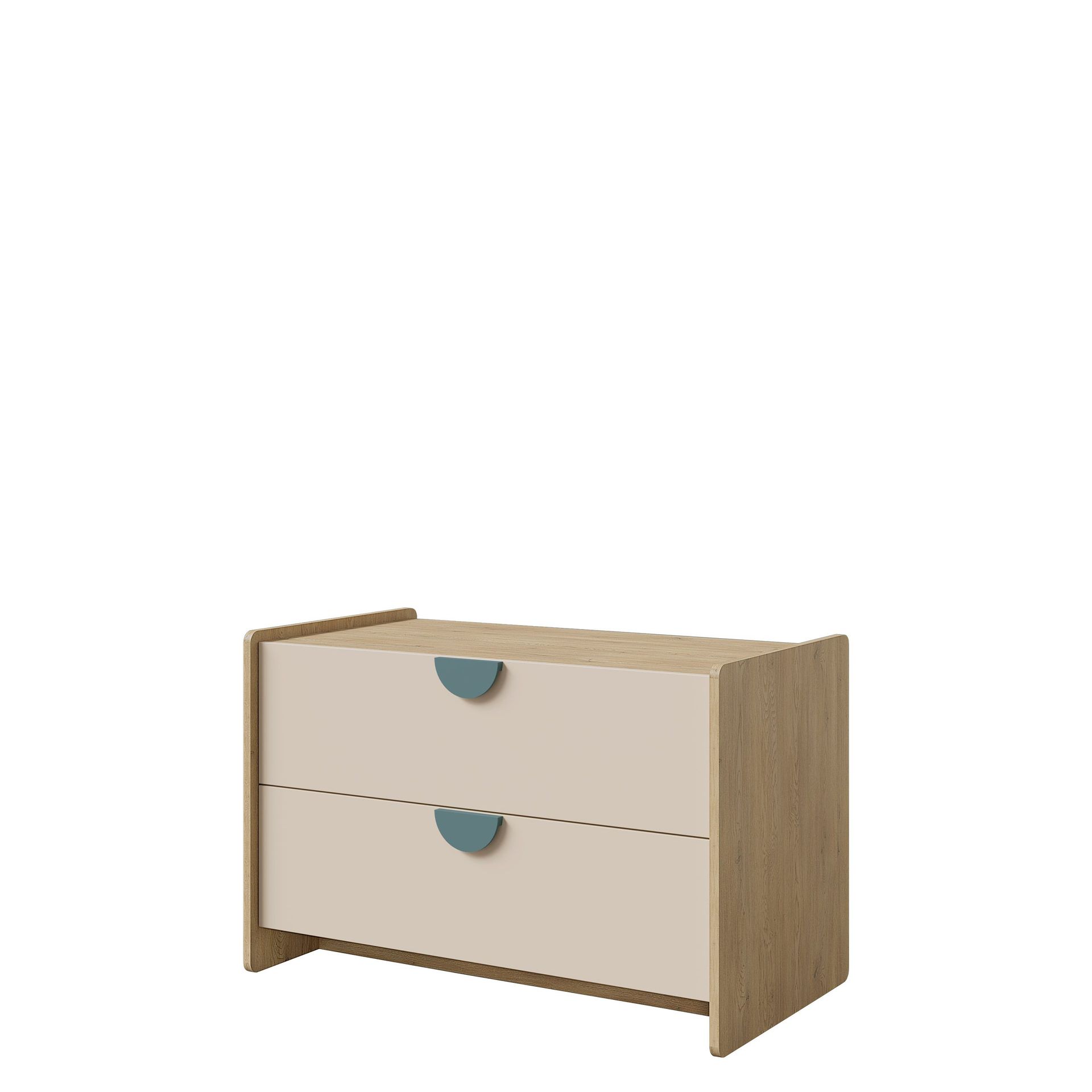 Zarek skjenk 94 cm - Brun, blå og beige