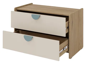 Zarek skjenk 94 cm - Brun, rosa og beige - Oppbevaring - Oppbevaringsmøbler - Sideboard & skjenker