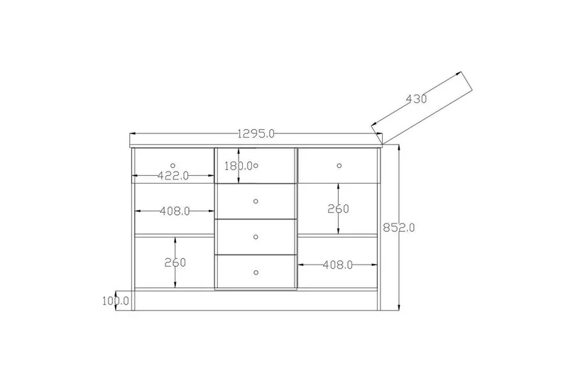 Zavira Kommode 130 cm - Matt Hvit - Oppbevaring - Oppbevaringsmøbler - Kommode