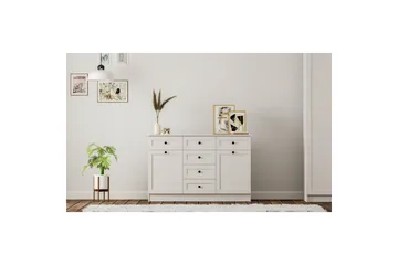Zavira Kommode 130 cm - Matt Hvit - Oppbevaring - Oppbevaringsmøbler - Kommode