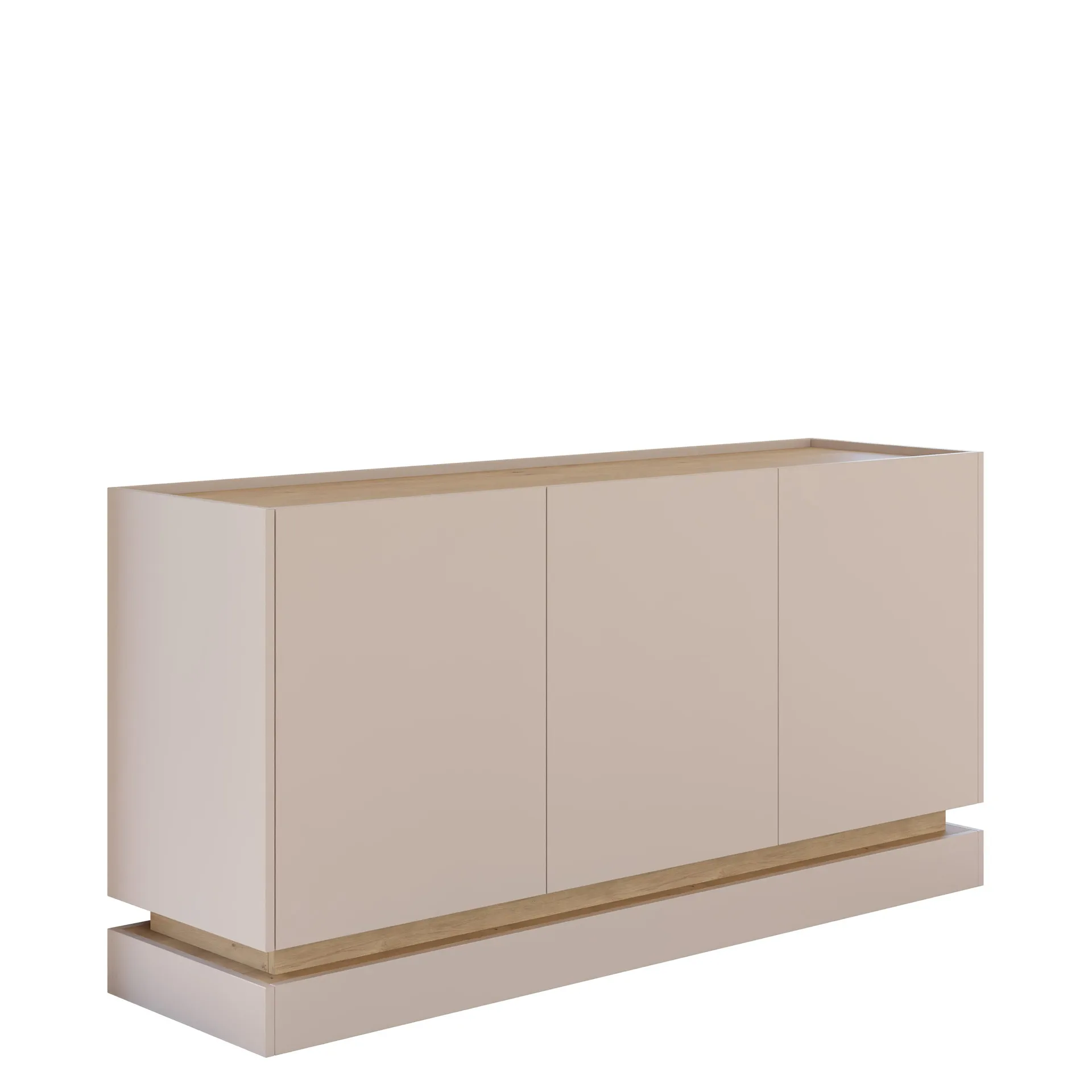 Zelric Skjenk 160x37 cm Beige - Oppbevaring - Trademax