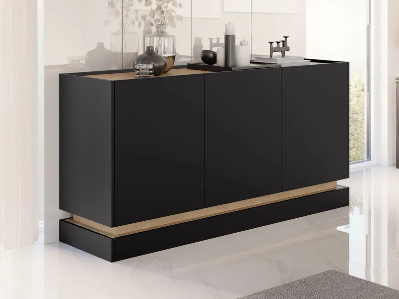 Zelric Skjenk 160x37 cm - Svart - Oppbevaring - Oppbevaringsmøbler - Sideboard & skjenker