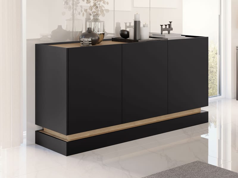 Zelric Skjenk 160x37 cm - Svart - Oppbevaring - Oppbevaringsmøbler - Sideboard & skjenker