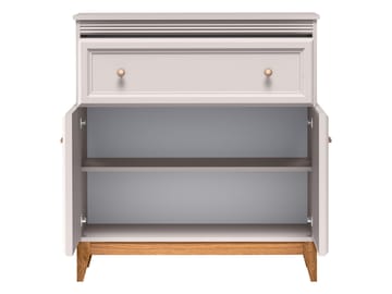 Zeylor Skjenk 92 cm - beige med ben i natureik/håndtak i gull-/kobberfarge - Oppbevaring - Oppbevaringsmøbler - Sideboard & skjenker