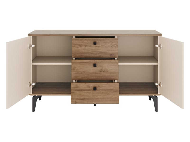 Zeyrin Skjenk 141 cm - Beige|brun|svart - Oppbevaring - Oppbevaringsmøbler - Sideboard & skjenker