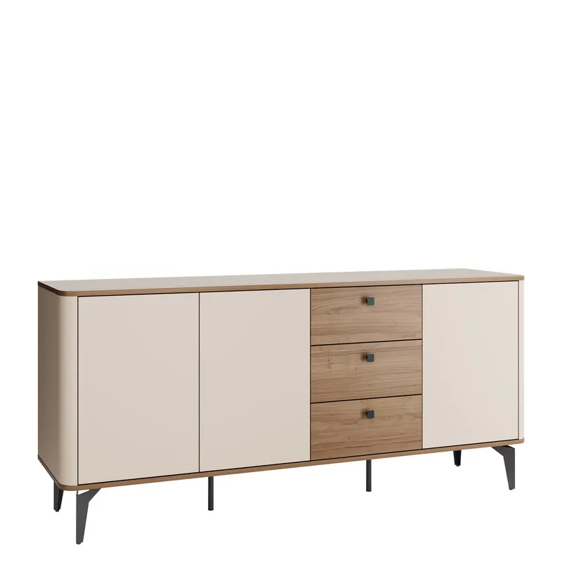 Zeyrin Skjenk 180 cm, Brun|beige|svart