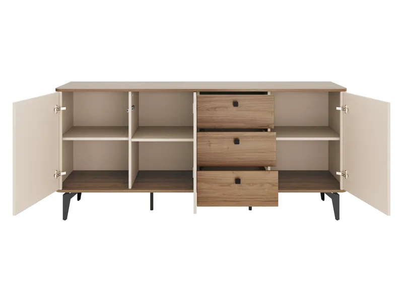 Zeyrin Skjenk 180 cm - Brun|beige|svart - Oppbevaring - Oppbevaringsmøbler - Sideboard & skjenker