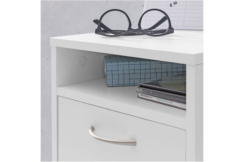 Rullecontainer Wohnling 1 skuff, 1 dør, foliert sponplate med hjul, moderne - Oppbevaring - Oppbevaring til småting