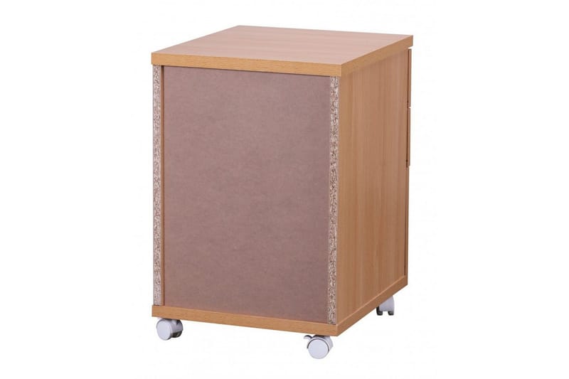 Rullecontainer Wohnling Bøkoptikk, foliert sponplate, 4 skuffer, moderne - Oppbevaring - Oppbevaring til småting