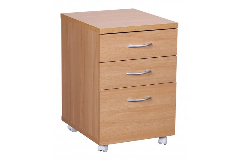 Rullecontainer Wohnling Bøkoptikk, foliert sponplate, 4 skuffer, moderne, undefined