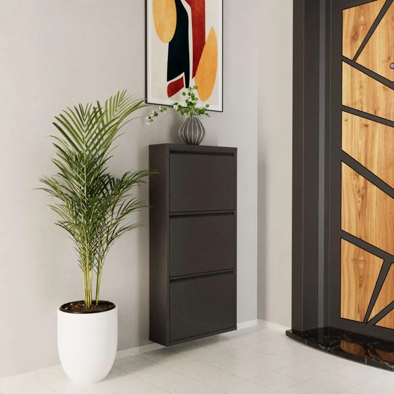 Rylanis skoskap 50x103 cm - Antrasitt - Oppbevaring - Gangoppbevaring