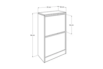 Shoe Cabinet Hvit - Hvit - Oppbevaring - Skooppbevaring