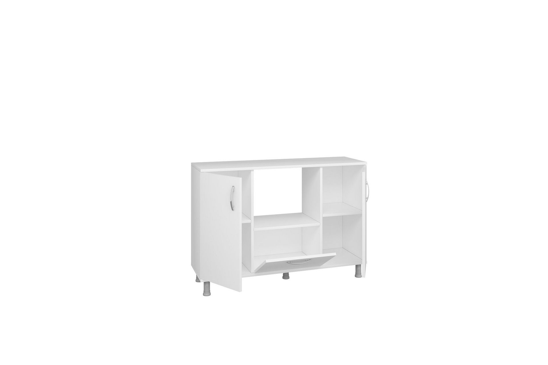 Pietro Highboard 120x86,5 cm Hvit - Hanah Home - Oppbevaring - Skap - Oppbevaringsskap