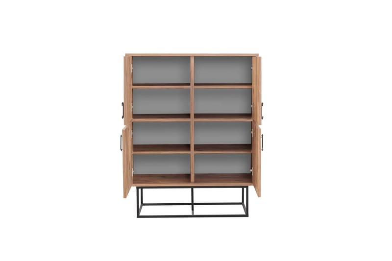 Quantum Solo Highboard 93x115 cm Svart/Brun - Hanah Home - Oppbevaring - Skap - Oppbevaringsskap