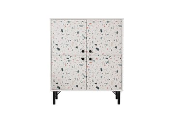 Terrazzo Highboard 95x111 cm Hvit - Hanah Home - Oppbevaring - Skap - Oppbevaringsskap