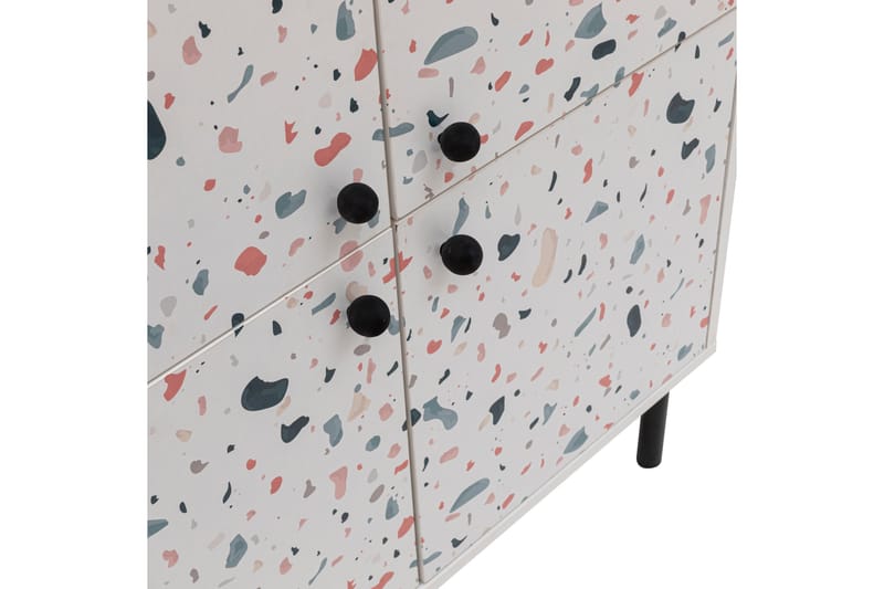 Terrazzo Highboard 95x111 cm Hvit - Hanah Home - Oppbevaring - Skap - Oppbevaringsskap