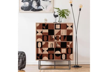 Quantum Solo Highboard 93x115 cm Svart/Brun - Hanah Home - Oppbevaring - Skap - Oppbevaringsskap
