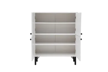 Sia Highboard 95x111 cm Hvit/Brun/Lilla/Gul - Hanah Home - Oppbevaring - Skap - Oppbevaringsskap