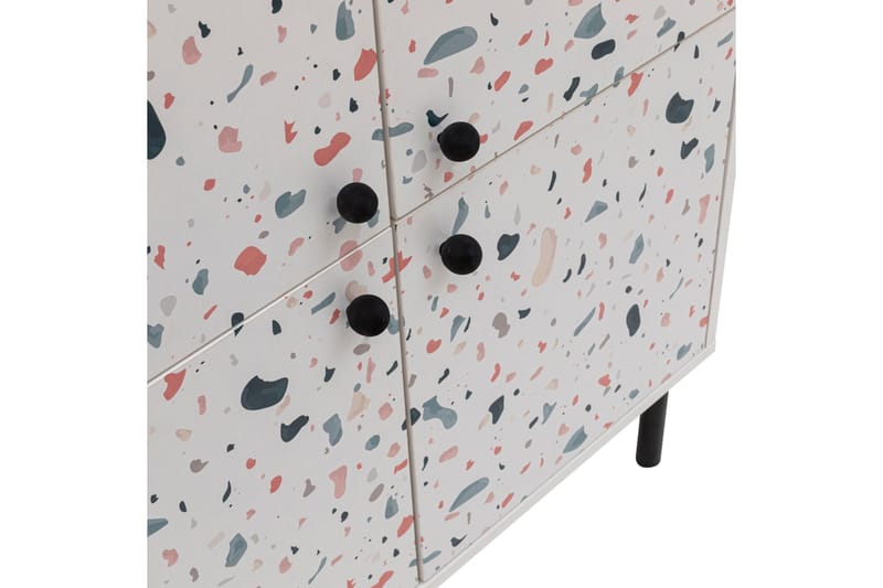 Terrazzo Highboard 95x111 cm Hvit - Hanah Home - Oppbevaring - Skap - Oppbevaringsskap