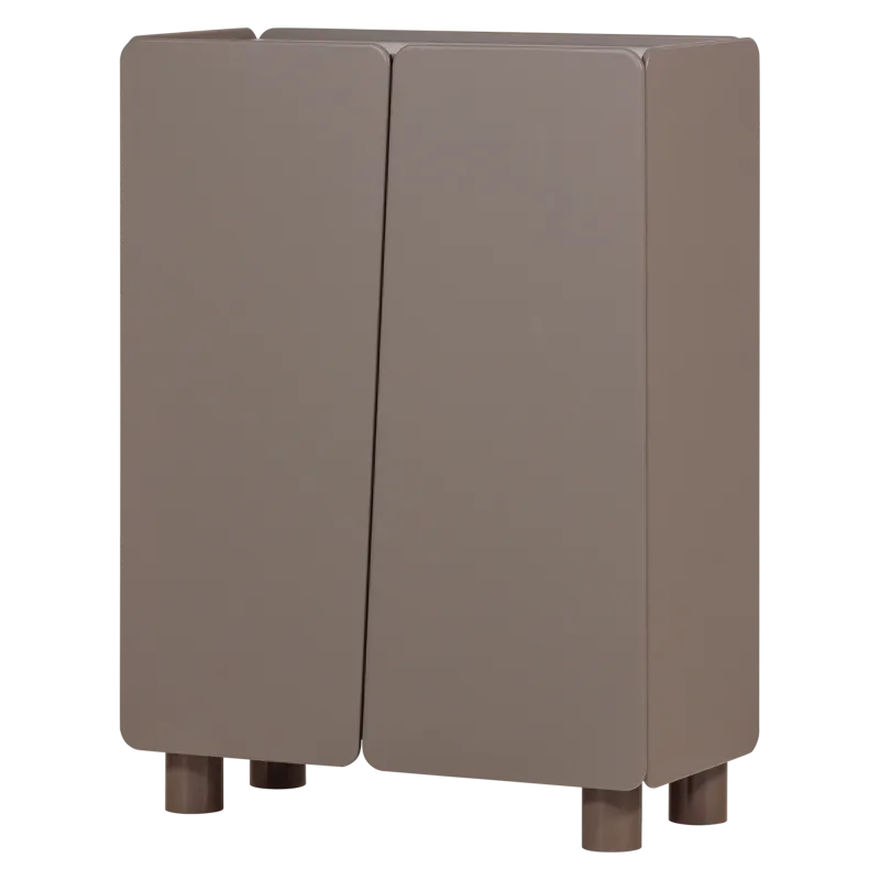 2-dørs skap Root 100 cm, Trøffelbrun