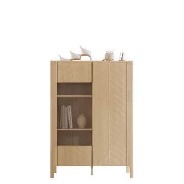 Aggarwal Vitrinskap 103 cm i Tre med Glassdør - Brun - Oppbevaring - Skap - Vitrineskap