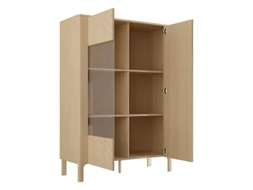 Aggarwal Vitrinskap 103 cm i Tre med Glassdør - Brun - Oppbevaring - Skap - Vitrineskap