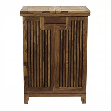 Avelo barskap 65 cm i massivt sheeshamtre med nedfellbar design - naturtre - Oppbevaring - Skap - Barskap