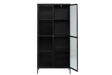 Azza Vitrineskap 90x190 cm - Svart - Oppbevaring - Skap - Vitrineskap