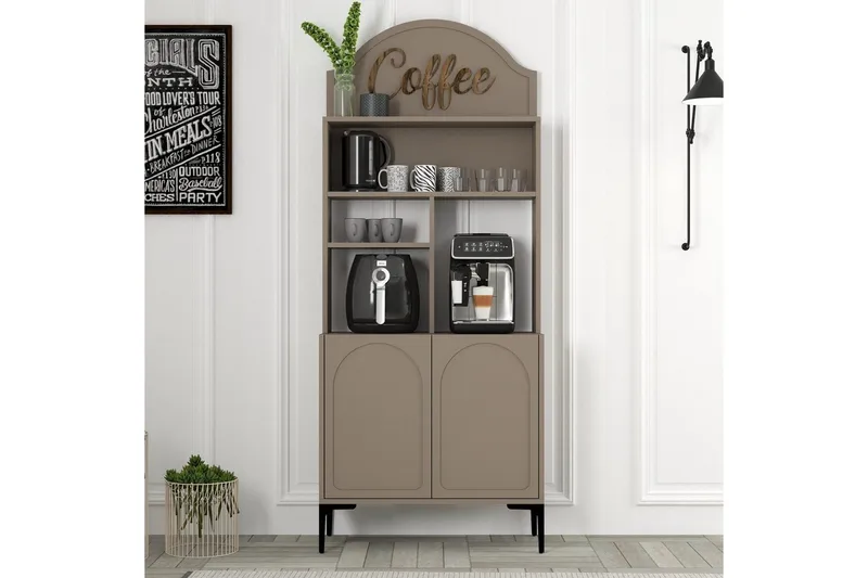 Bar Kaffeskap Hazim To Atlas / Svart - Atlas / Svart - Oppbevaring - Skap - Barskap