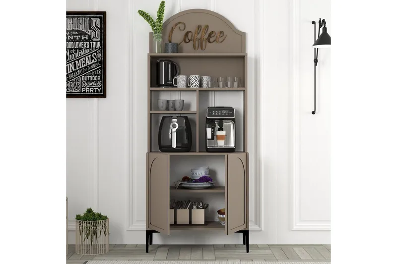 Bar Kaffeskap Hazim To Atlas / Svart - Atlas / Svart - Oppbevaring - Skap - Barskap