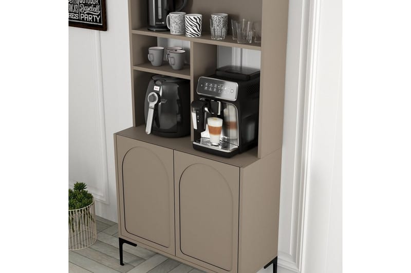 Bar Kaffeskap Hazim To Atlas / Svart - Atlas / Svart - Oppbevaring - Skap - Barskap