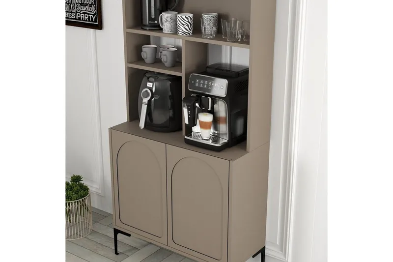 Bar Kaffeskap Hazim To Atlas / Svart - Atlas / Svart - Oppbevaring - Skap - Barskap