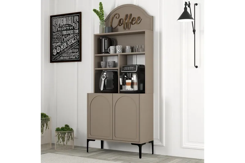 Bar Kaffeskap Hazim To Atlas / Svart - Atlas / Svart - Oppbevaring - Skap - Barskap