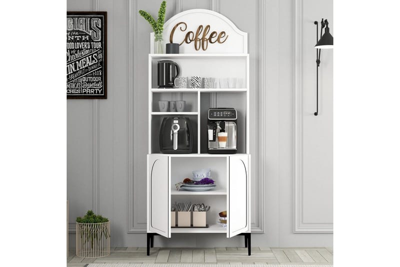 Bar Kaffeskap Hazim To Hvit / Svart - Hvit / Svart - Oppbevaring - Skap - Barskap