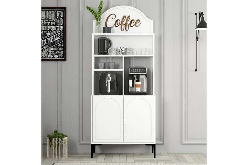 Bar Kaffeskap Hazim To Hvit / Svart - Hvit / Svart - Oppbevaring - Skap - Barskap