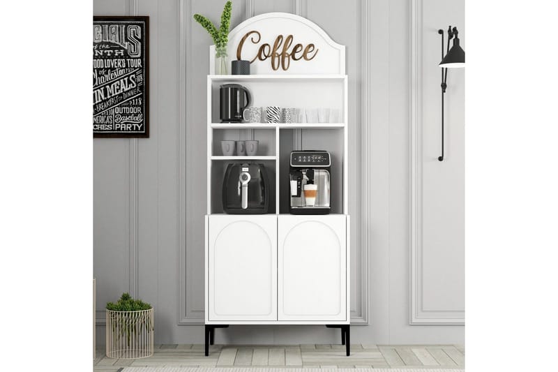 Bar Kaffeskap Hazim To Hvit / Svart - Hvit / Svart - Oppbevaring - Skap - Barskap