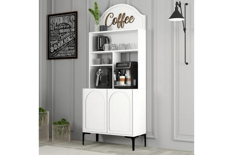 Bar Kaffeskap Hazim To Hvit / Svart - Hvit / Svart - Oppbevaring - Skap - Barskap