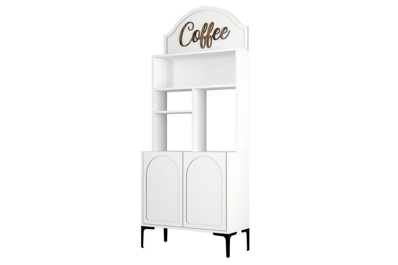 Bar Kaffeskap Hazim To Hvit / Svart - Hvit / Svart - Oppbevaring - Skap - Barskap