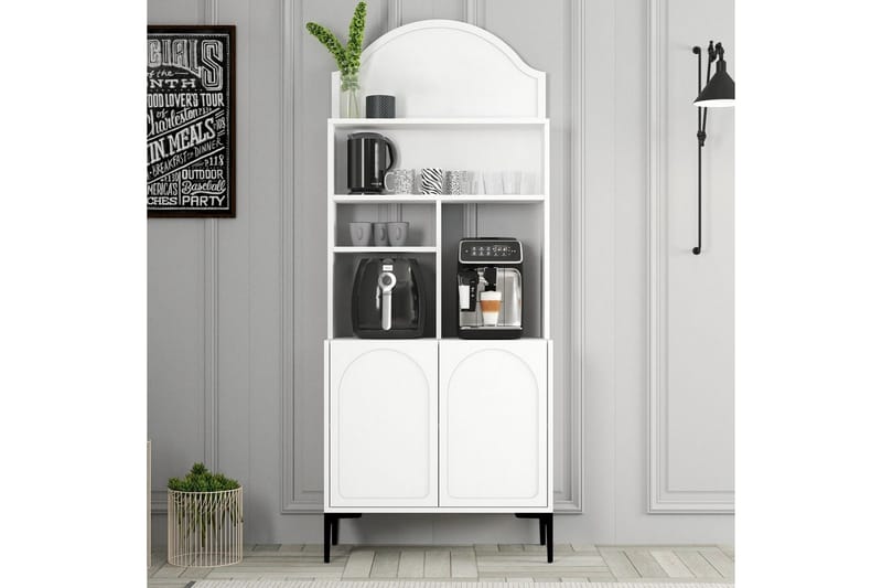 Bar Kaffeskap Hazim To Hvit / Svart - Hvit / Svart - Oppbevaring - Skap - Barskap