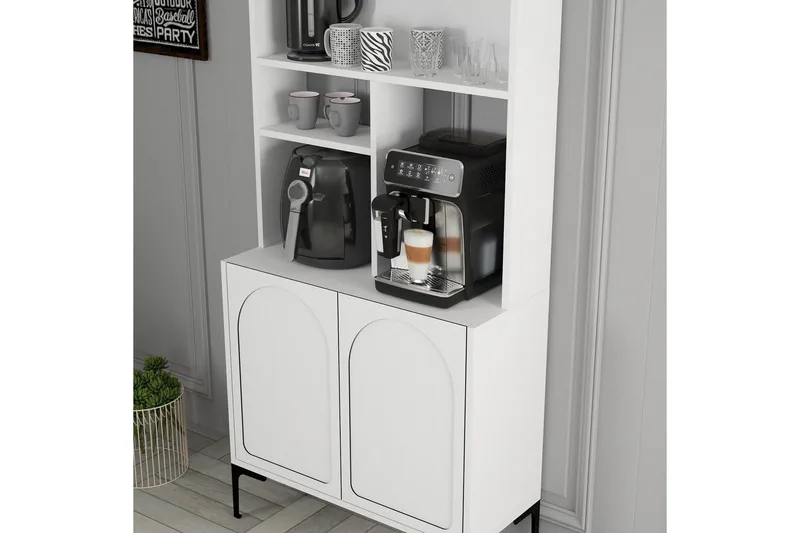 Bar Kaffeskap Hazim To Hvit / Svart - Hvit / Svart - Oppbevaring - Skap - Barskap