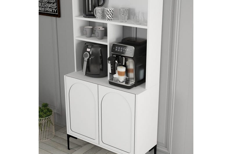 Bar Kaffeskap Hazim To Hvit / Svart - Hvit / Svart - Oppbevaring - Skap - Barskap
