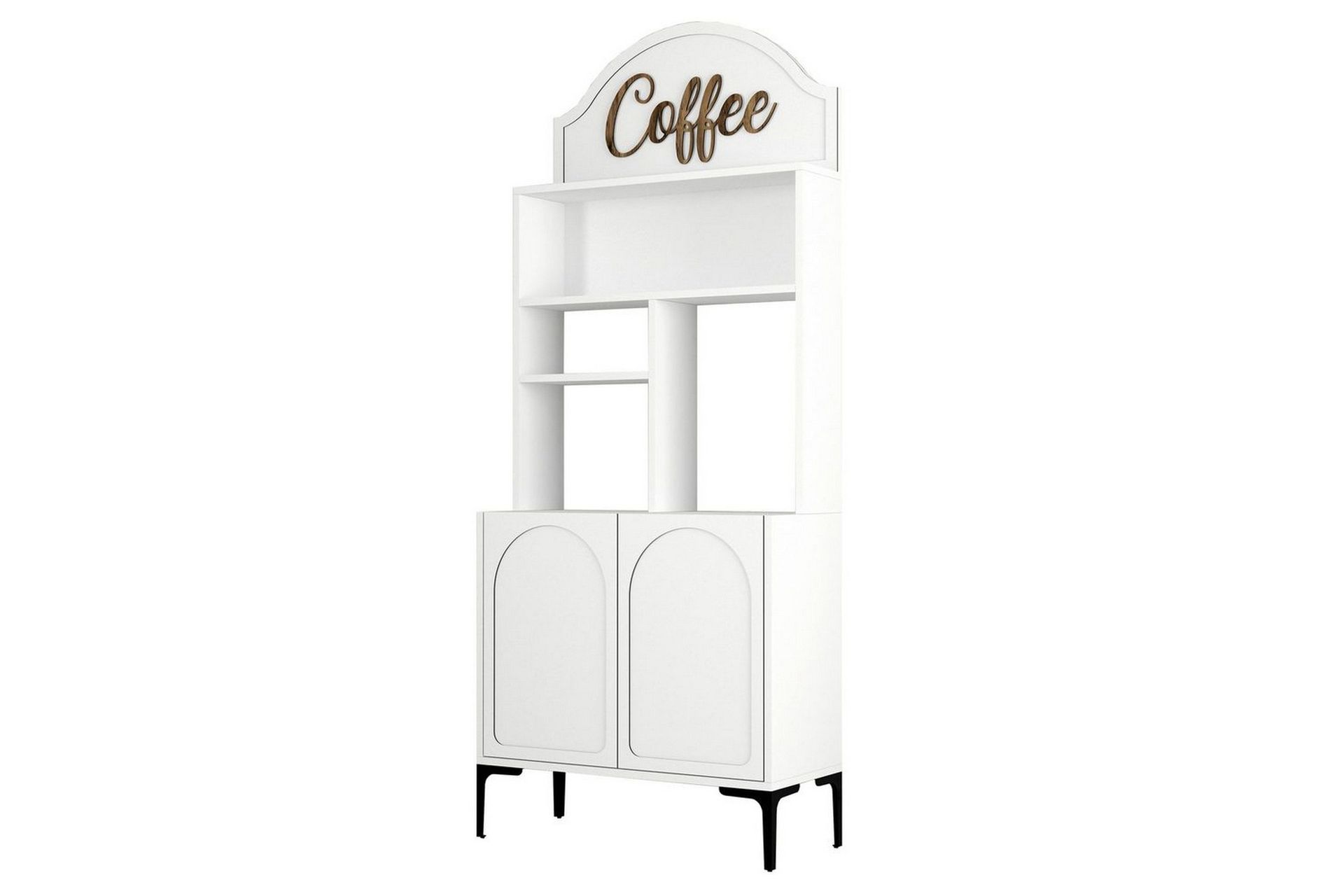 Bar Kaffeskap Hazim To Hvit / Svart - Hvit / Svart