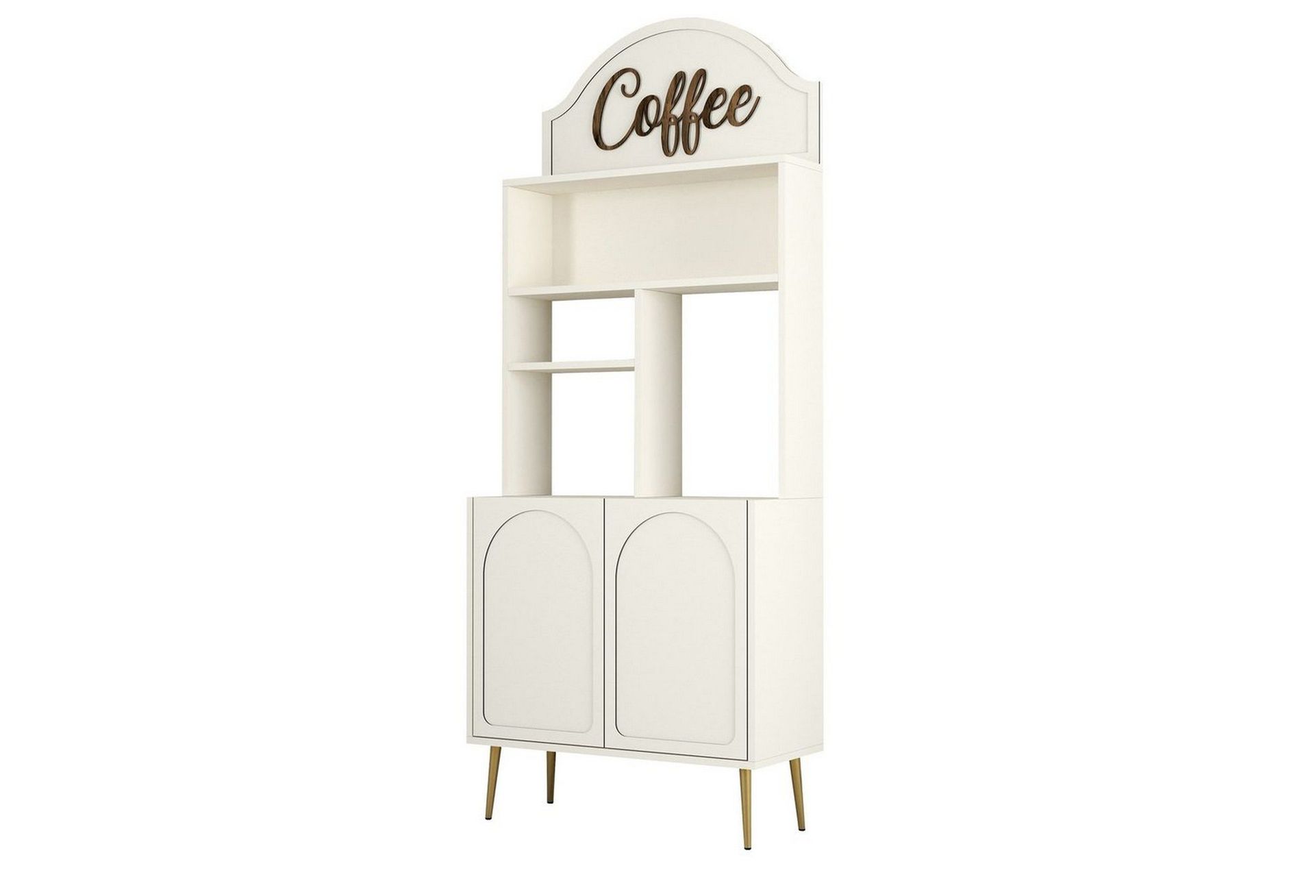 Bar Kaffeskap Hazim To Krem / Gull - Krem / Gull
