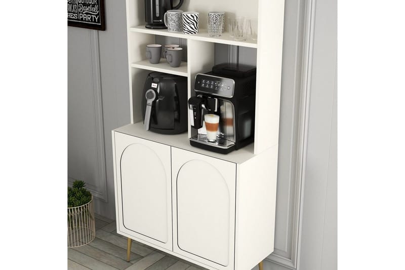 Bar Kaffeskap Hazim To Krem / Gull - Krem / Gull - Oppbevaring - Skap - Barskap