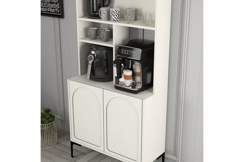 Bar Kaffeskap Hazim To Krem / Svart - Krem / Svart - Oppbevaring - Skap - Barskap