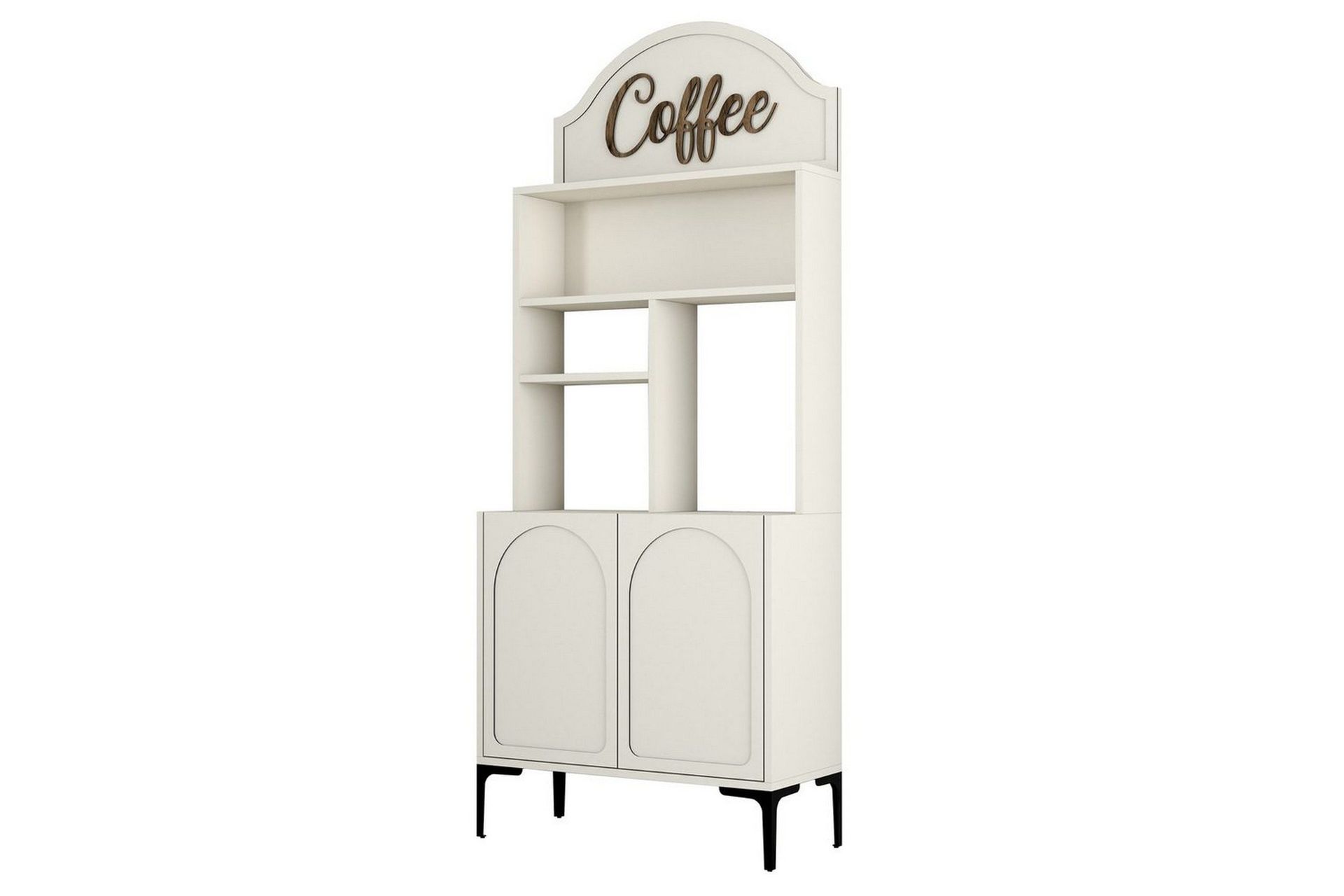 Bar Kaffeskap Hazim To Krem / Svart - Krem / Svart