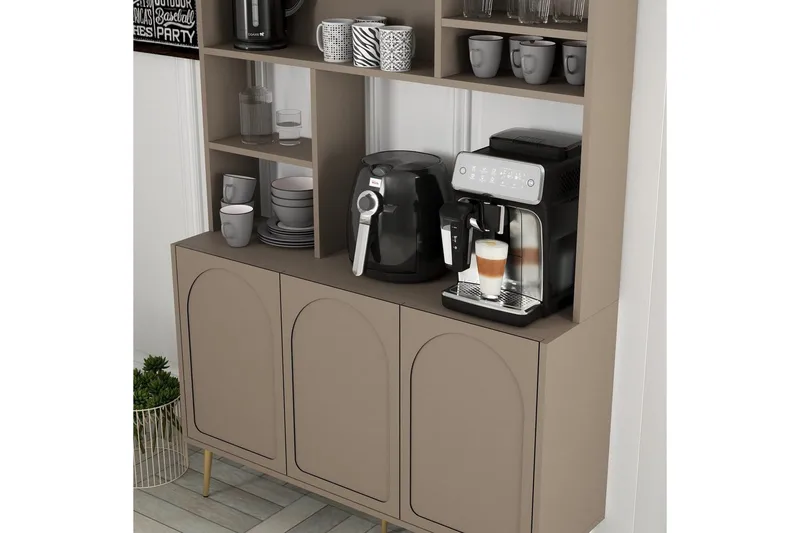 Bar Kaffeskap Hazim Tre Atlas / Gull - Atlas / Gull - Oppbevaring - Skap - Barskap